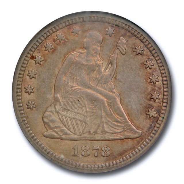 1878 CC 25c Seated Liberty Quarter NGC MS 61 Uncirculated Carson City Mint Pretty !