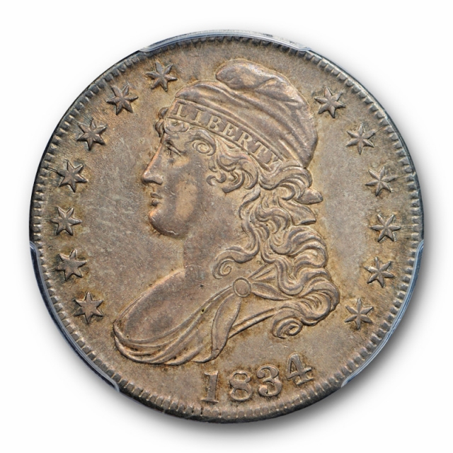 1834 50C Capped Bust Half Dollar PCGS AU 58 About Uncirculated LD , SL 