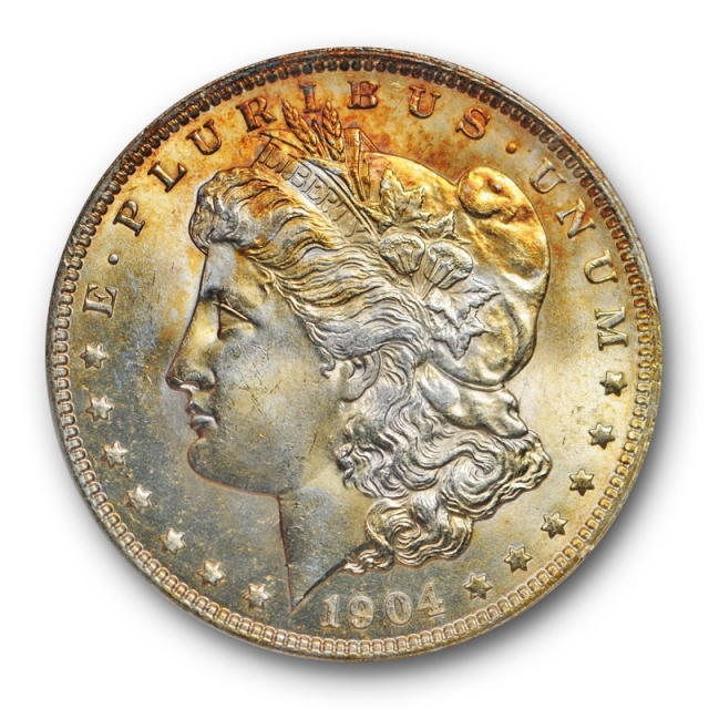 1904 O Morgan Dollar $1 NGC MS 65 Uncirculated Golden Toned Beauty