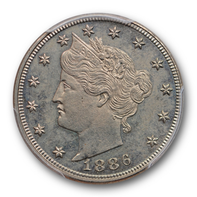 1886 5C Proof Liberty Head Nickel PCGS PR 63 Key Date Low Mintage ! 