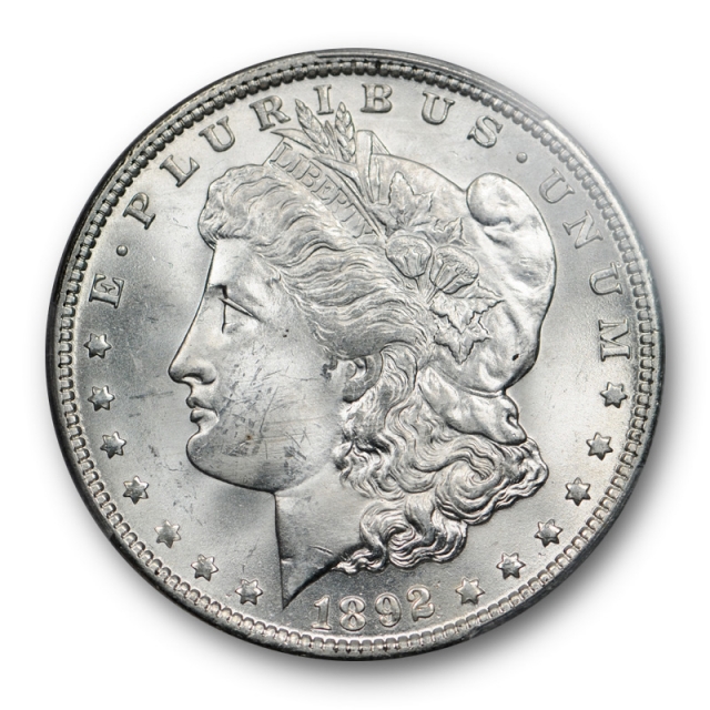 1892 O $1 Morgan Dollar PCGS MS 64 Uncirculated Blast White Better Date Cert1319