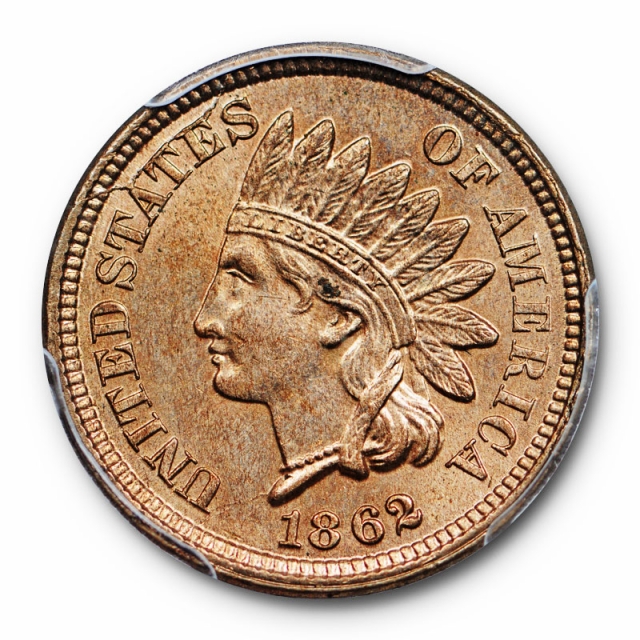 1862 1C Indian Head Cent PCGS MS 64 Uncirculated Copper Nickel Cert#7837