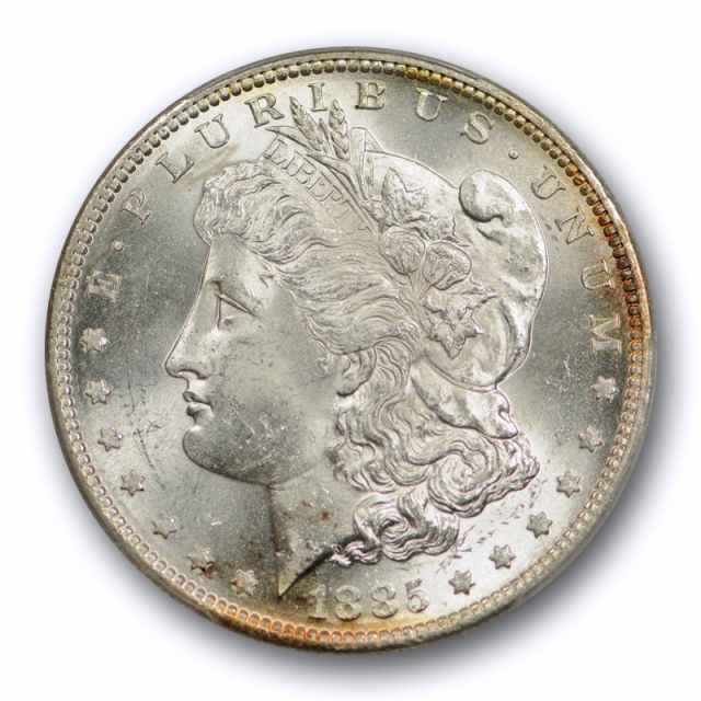 1885 S $1 Morgan Dollar PCGS MS 63 Uncirculated San Francisco Mint Lustrous ! 