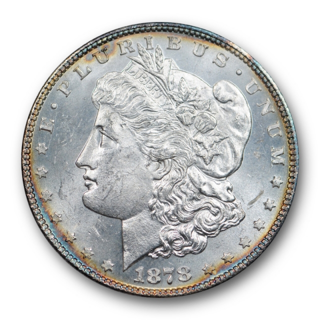 1878 $1 7TF Reverse of 1878 Morgan Dollar ANACS MS 63 Uncirculated VAM 31 