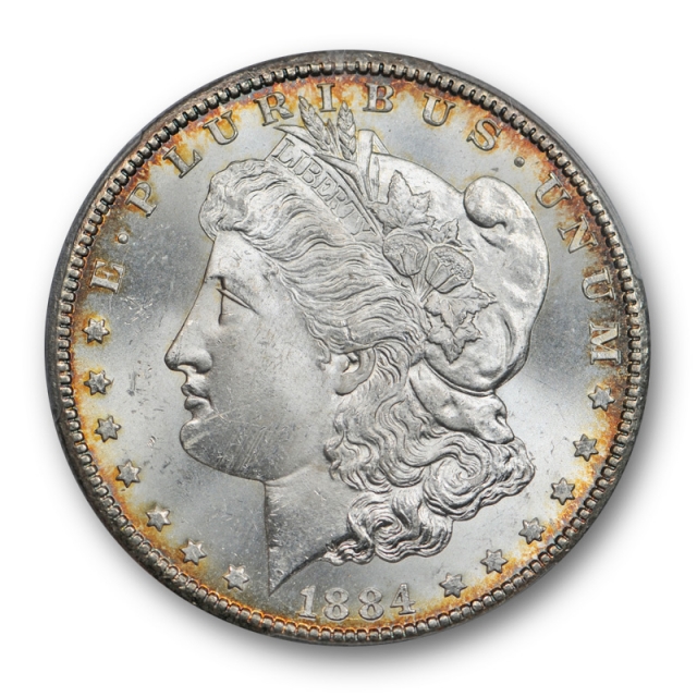 1884 CC $1 Morgan Dollar PCGS MS 65 Uncirculated Carson City Mint Toned Cert#5661