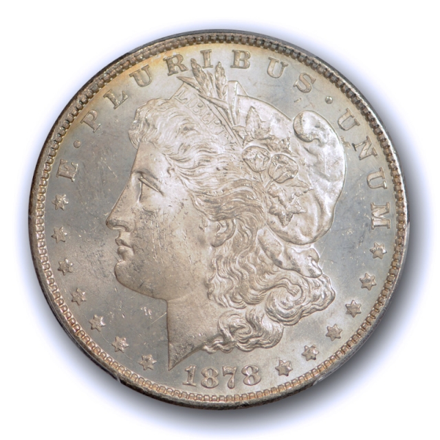 1878 7/8TF $1 7TF Reverse of 1878 Morgan Dollar PCGS MS 63 Uncirculated Weak 