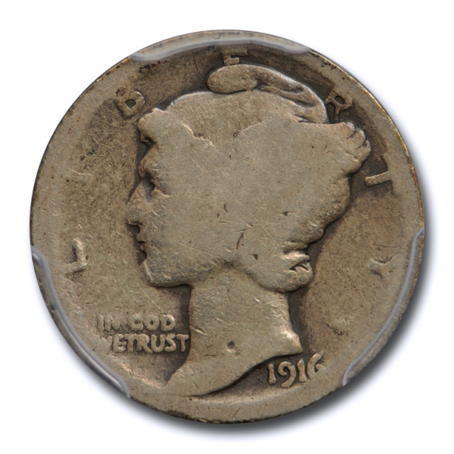 1916 D 10C Mercury Dime PCGS AG 3 About Good Denver Mint Key Date Coin !