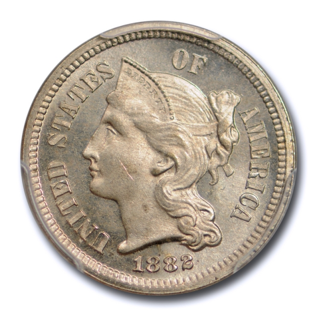 1882 3CN Three Cent Nickel Proof PCGS PR 64 Low Mintage PF Coin 