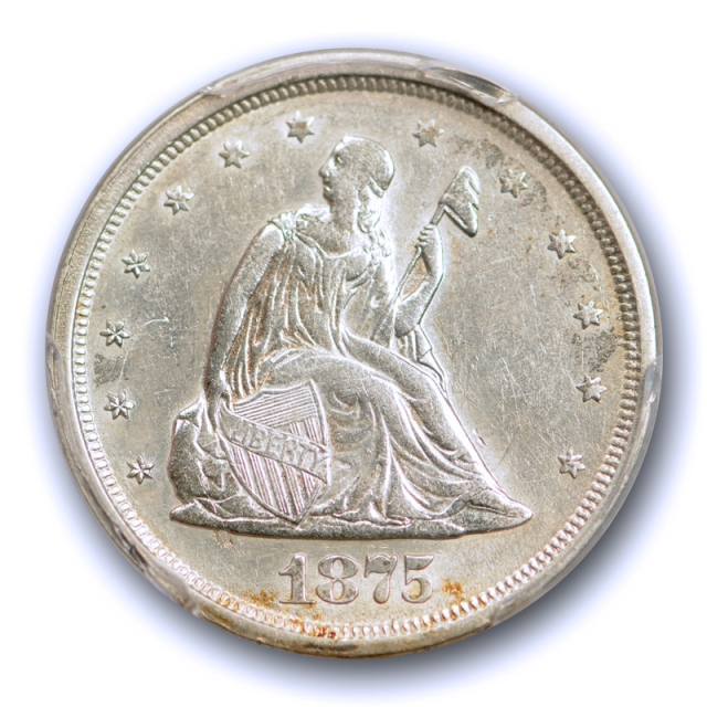 1875 S 20C Twenty Cent Piece PCGS AU 53 About Uncirculated US Type Coin ! 