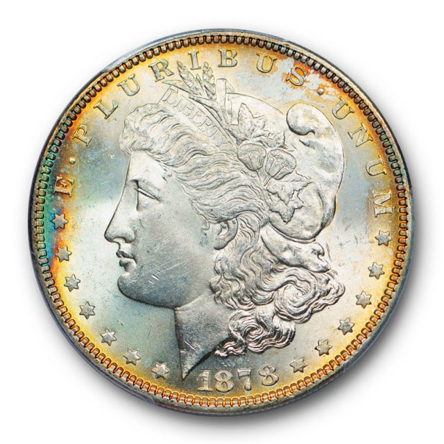 1878 7TF $1 Reverse of 1879 Morgan Dollar PCGS MS 63 Uncirculated Toned