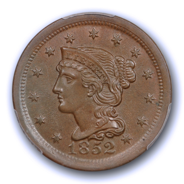 1852 1C Braided Hair Large Cent PCGS MS 64 BN Uncirculated Exceptional ! 
