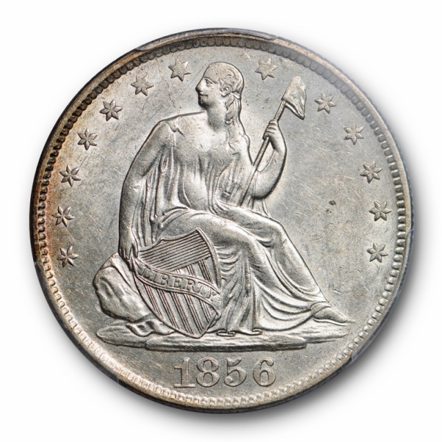 1856 O 50C Seated Liberty Half Dollar PCGS AU 58 About Uncirculated 