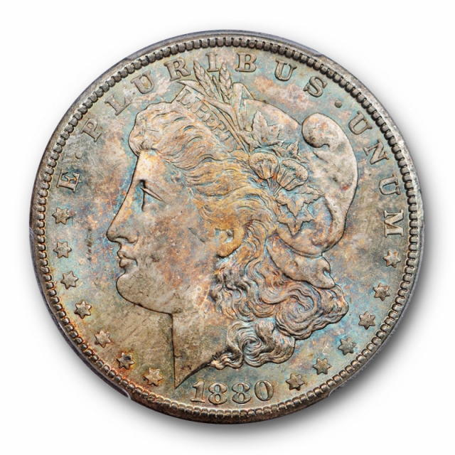 1880 CC $1 Morgan Dollar PCGS MS 65 Uncirculated Carson City Mint Original Toned !