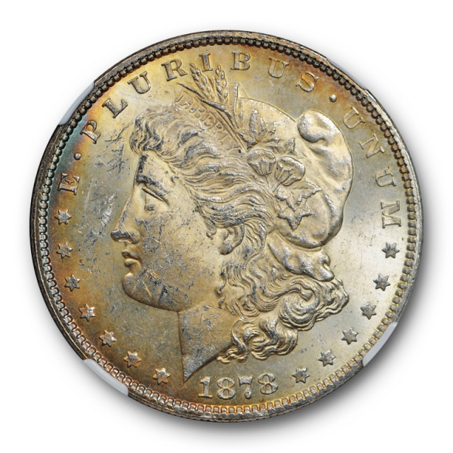 1878 7TF REV OF 78 $1 Morgan Dollar NGC MS 63 Uncirculated Toned Rev of 1878