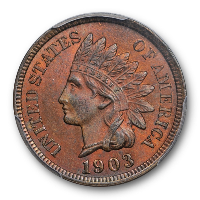 1903 1C Indian Head Cent PCGS MS 64 RB Uncirculated Red Brown Type Coin