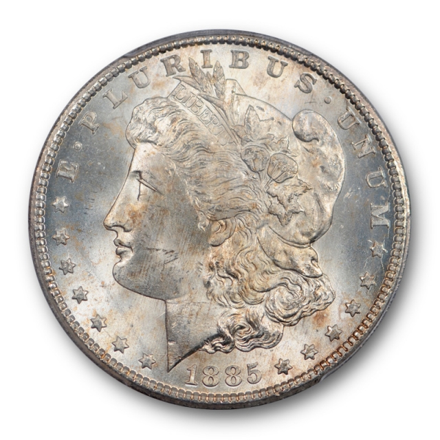 1885 CC $1 Morgan Dollar PCGS MS 65 Uncirculated Carso City Mint Lightly Toned Sharp ! 
