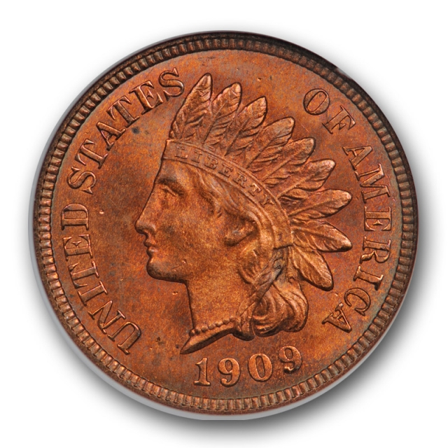 1909 1c Indian Head Cent NGC MS 65 RD Uncirculated Red Old Fatty Cert#5101