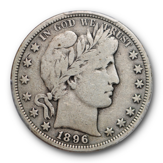 1896 S 50C Barber Half Dollar PCGS F 12 Fine Key Date San Francisco Mint