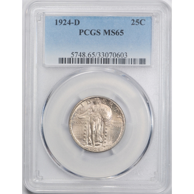 1924 D 25C Standing Liberty Quarter PCGS MS 65 Uncirculated Pink Toned ? Pretty