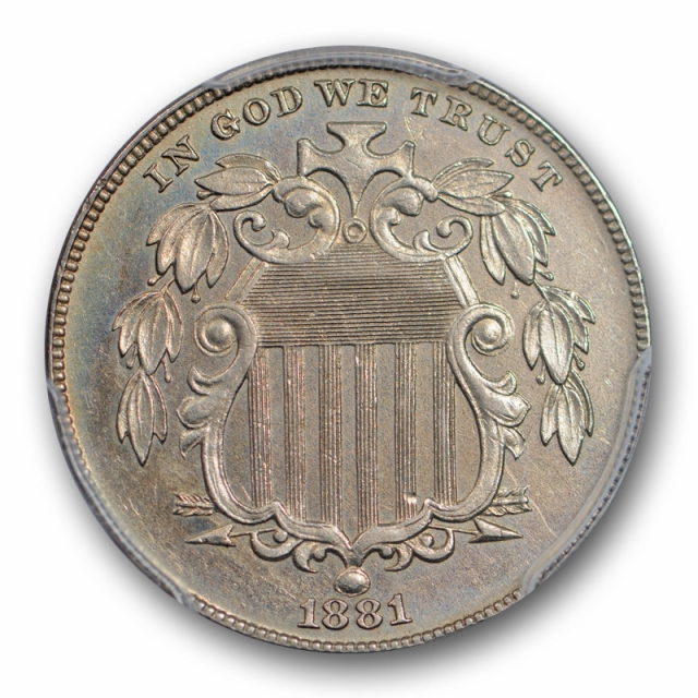 1881 5C Shield Nickel PCGS PR 62 Proof Key Date Low Mintage Coin