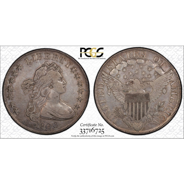1800 $1 Draped Bust Dollar PCGS VF 35 Very Fine to Extra Fine US Type 12 Arrows BB-196 