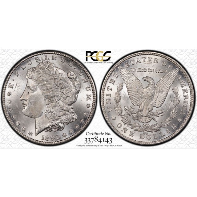1890 CC $1 Morgan Dollar PCGS MS 64 Uncirculated Carson City Mint Blast White Stunning!