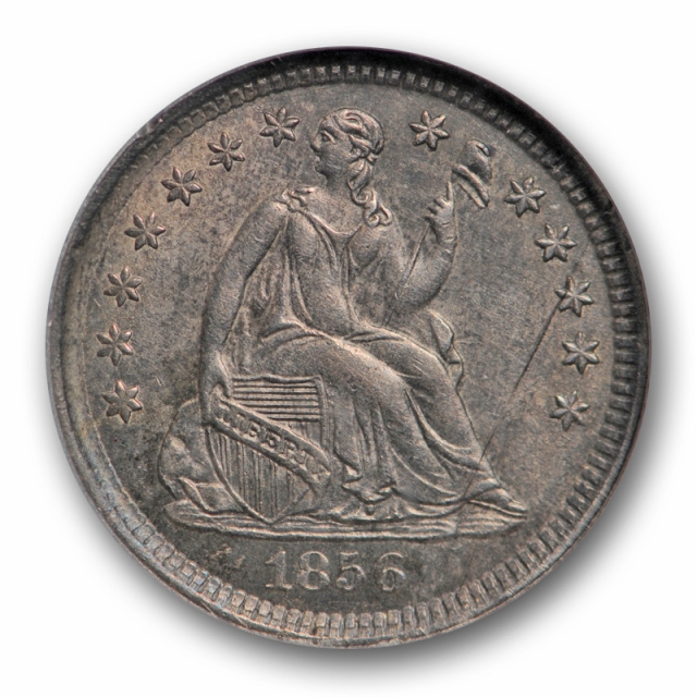 1856 Seated Liberty Half Dime NGC AU 58 About Uncirculated Toned Original 