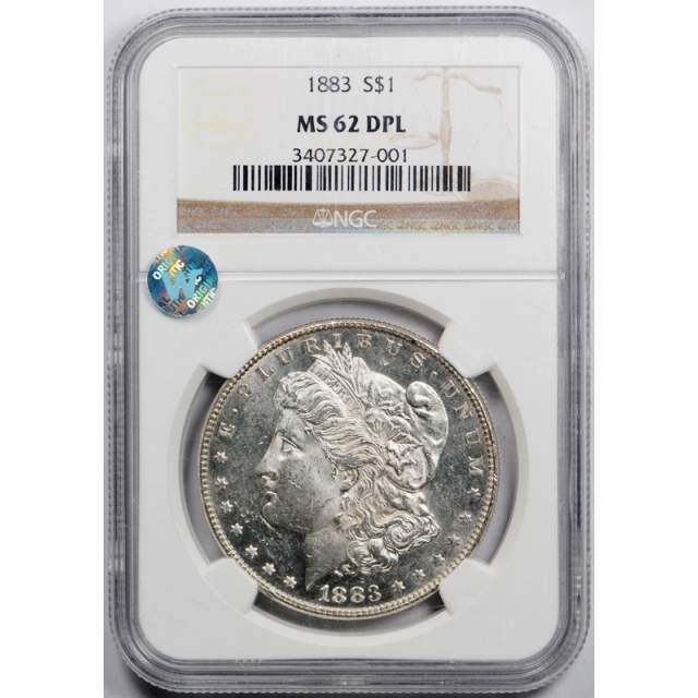 1883 $1 Morgan Dollar NGC MS 62 DMPL Uncirculated Site White Approved Coin!