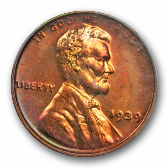 1939 Proof 1C Lincoln Wheat Cent PCGS PR 64 Red Toned Attractive 
