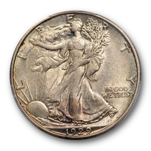 1929 D 50C Walking Liberty Half Dollar PCGS AU 55 About Uncirculated Better Date 