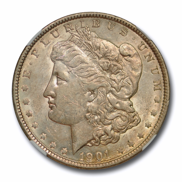 1901 $1 Morgan Dollar NGC AU 58 About Uncirculated Better Date Original Toned 