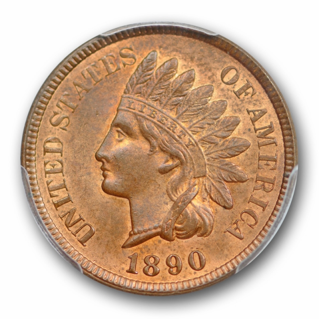 1890 1C Indian Head Cent PCGS MS 64 RB Uncirculated Red Brown Original ! 