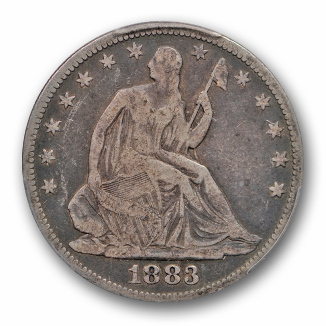 1883 50C Liberty Seated Half Dollar PCGS F 12 Fine Key Date Low Mintage