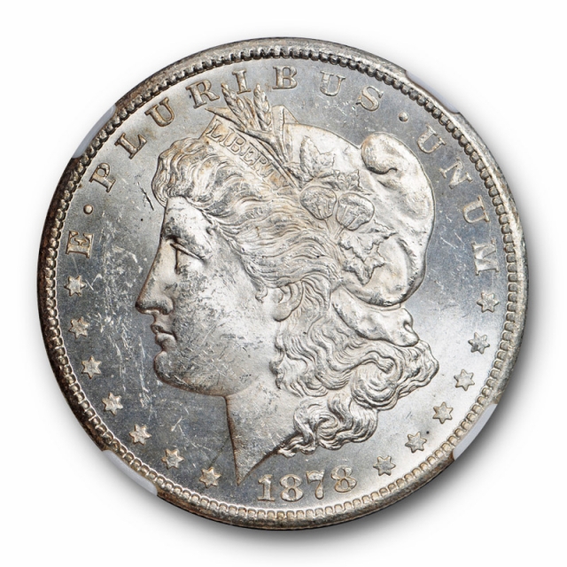 1878 CC Morgan Dollar $1 NGC MS 62 Uncirculated Carson City Mint Cert#3002