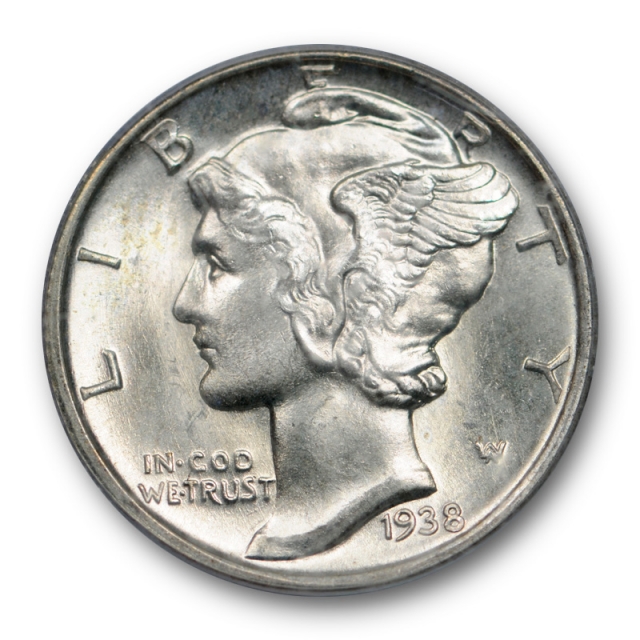 1938 D 10C Mercury Dime PCGS MS 66 FB Full Bands Uncirculated Denver Mint 