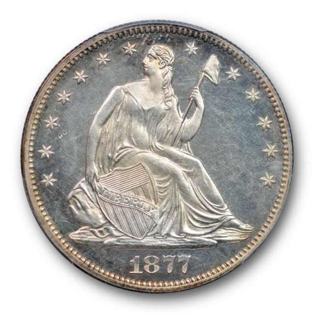 1877 50C Proof Seated Liberty Half Dollar PCGS PR 63 Cameo Low Mintage Proof Type ! 