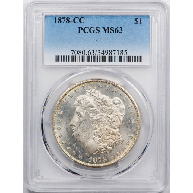 1878 CC $1 Morgan Dollar PCGS MS 63 Uncirculated Carson City Mint Looks Pl  