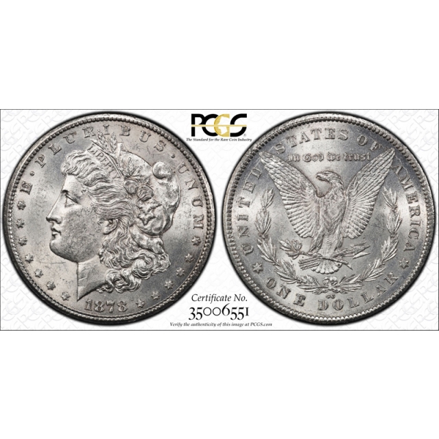 1878 CC $1 Morgan Dollar PCGS MS 61 Uncirculated Carson City Mint