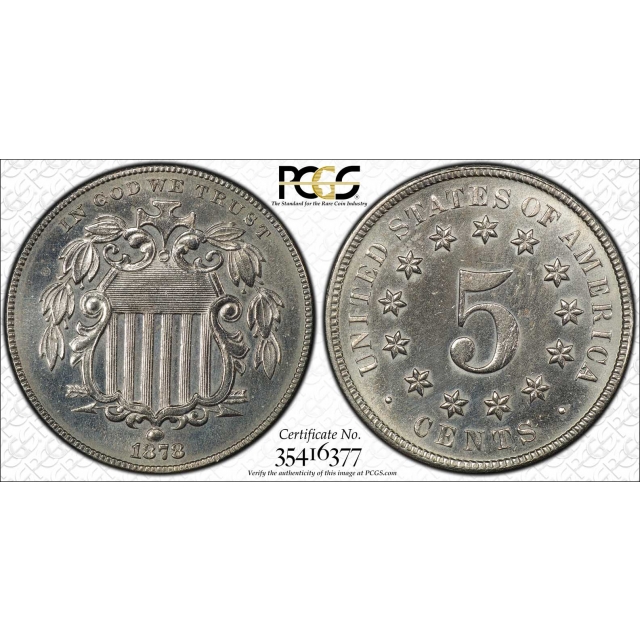 1878 5C Shield Nickel PCGS PR 61 Proof Low Mintage Key Date Shield Holder