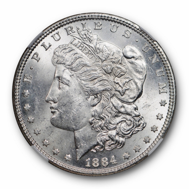 1884 Morgan Dollar $1 NGC MS 63 Uncirculated P Mint Blast White