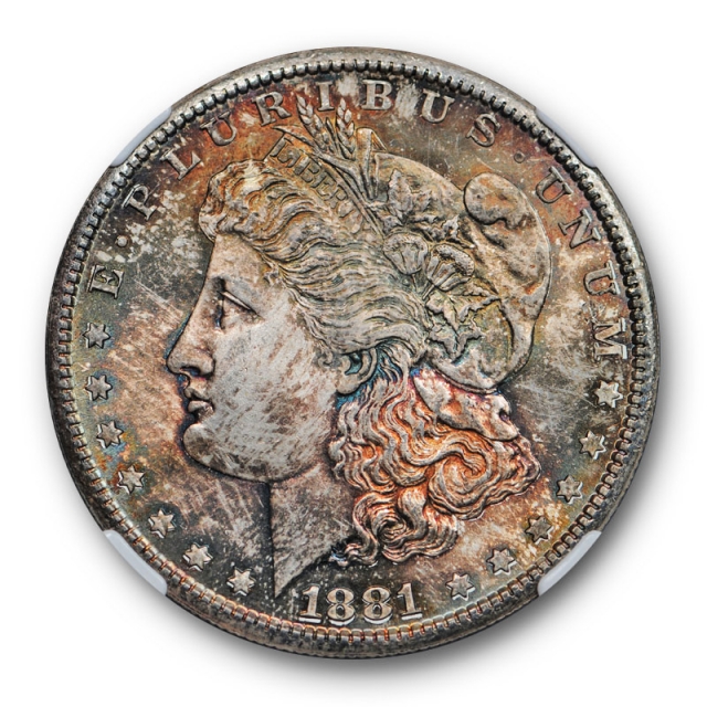 1881 S $1 Morgan Dollar NGC MS 64 Uncirculated Toned CAC Approved Cert#3079
