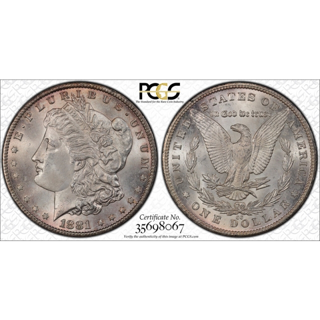 1881 CC $1 Morgan Dollar PCGS MS 65 Uncirculated Carson City Mint Original 