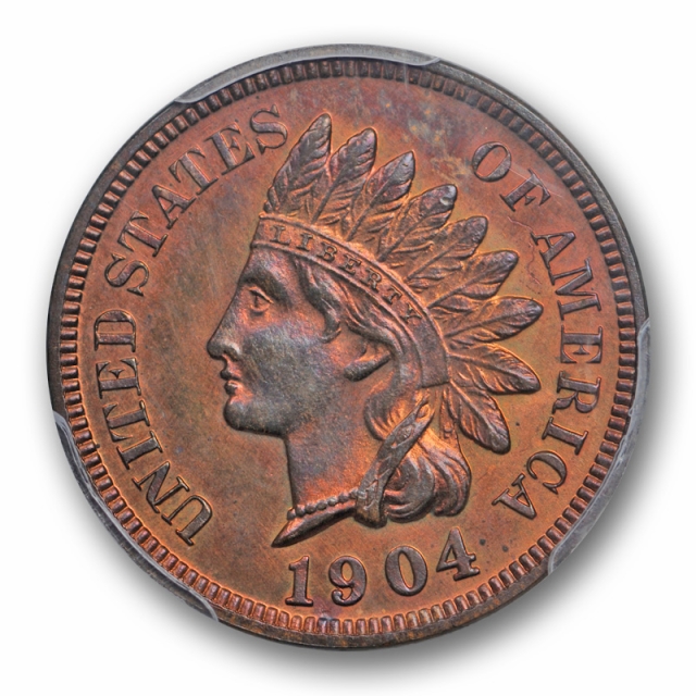 1904 1C Indian Head Cent Proof PCGS PR 63 RB Red Brown Low Mintage