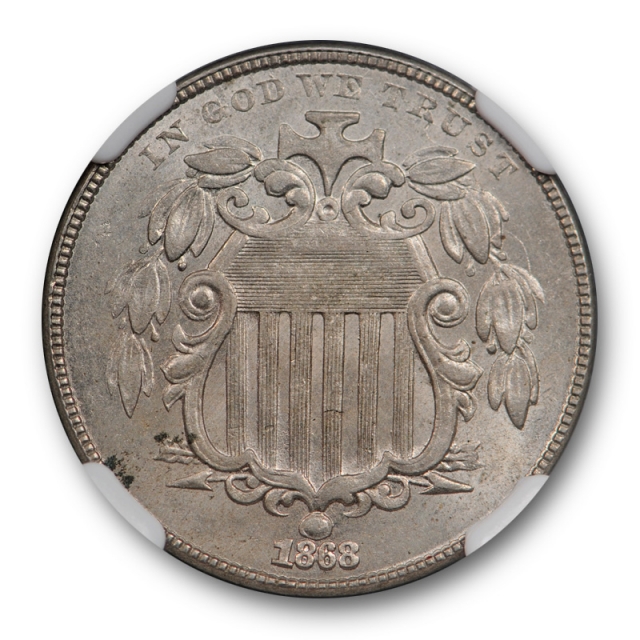 1868 5 Shield Nickel NGC MS 63 Uncirculated US Type Coin Original 