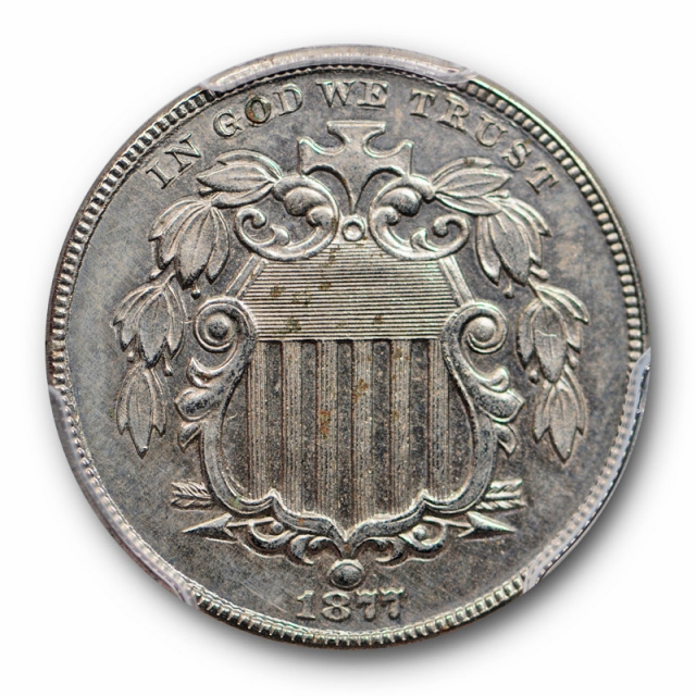 1877 5C Shield Nickel PCGS PR 62 Proof Key Date Low Mintage Coin 