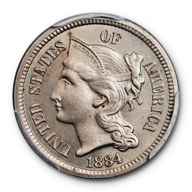 1884 3CN Three Cent Nickel PCGS PR 64 Proof Key Date Low Mintage Cert#1242
