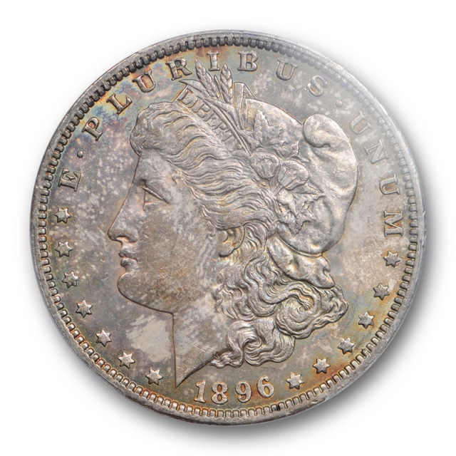 1896 O $1 Morgan Dollar PCGS AU 58 About Uncirculated Pretty Toned ! 