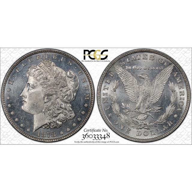 1878 8TF $1 Morgan Dollar PCGS MS 63 Uncirculated Obverse Looks Proof Like !