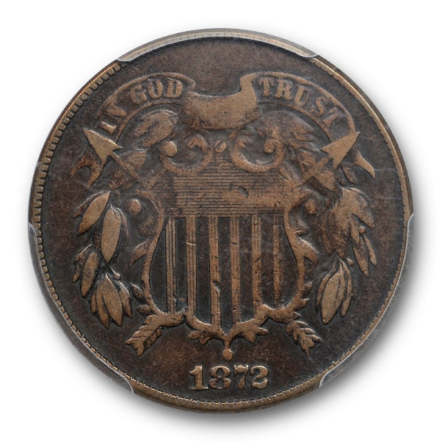 1872 2C Two Cent Piece PCGS VG 10 Very Good to Fine Key Date Low Mintage