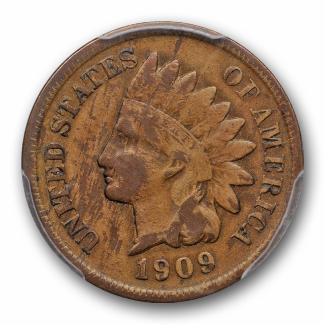 1909 S 1C Indian Head Cent PCGS VG 8 Very Good Key Date Looks Better Wood Grain Tone